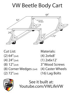 VW Beetle Body Cart